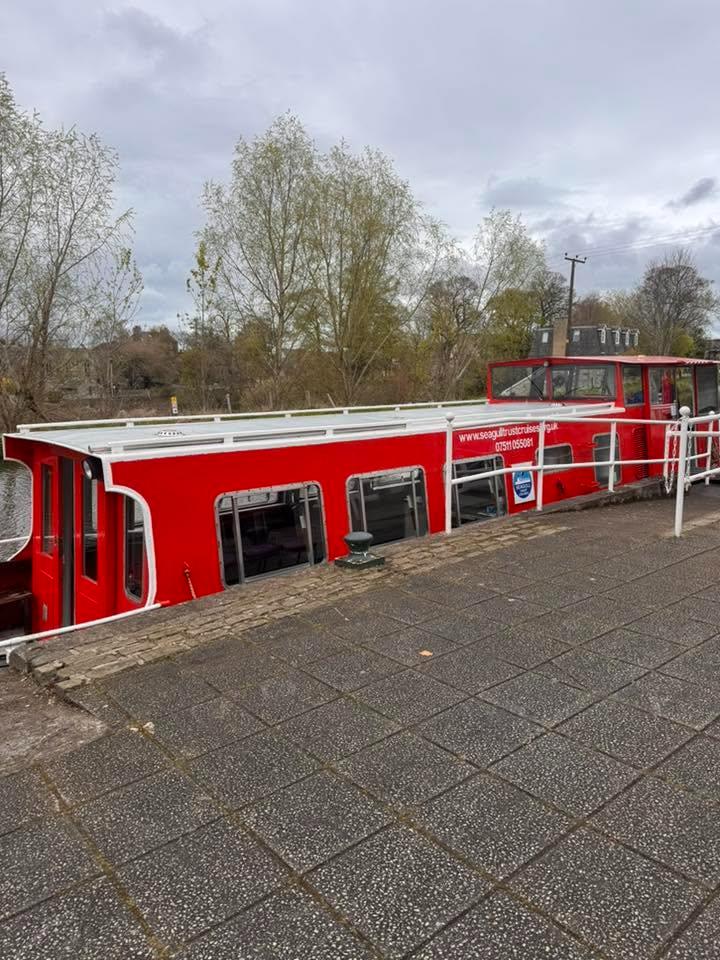 a canal boat in the water